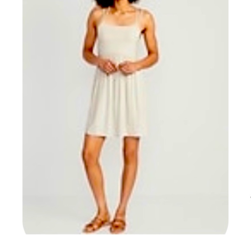 Fit and flare cross-back mini cami dress
